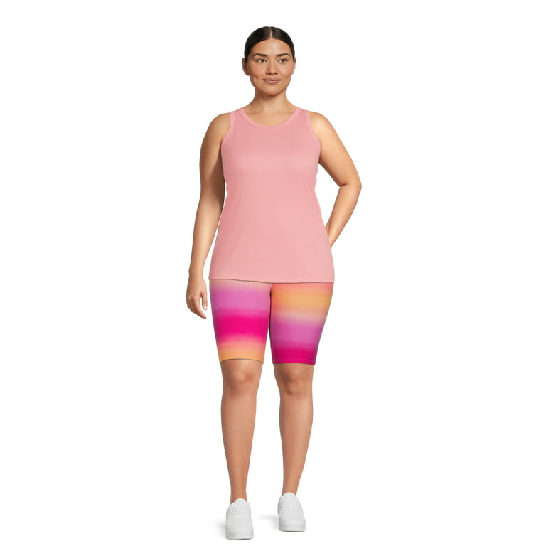 Terra & Sky Women's Plus Size Bike Shorts, 2-Pack 