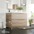 thumbnail image 2 of Eviva Smile 48" White Oak Freestanding Modern Bathroom Vanity w/ White Integrated Top, 2 of 7