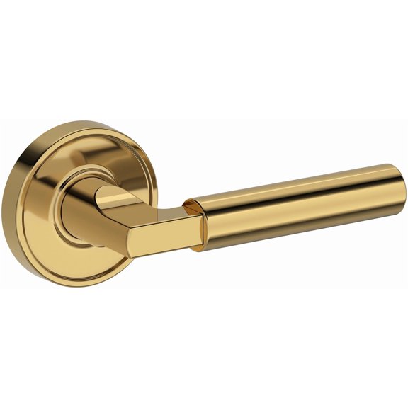 Baldwin Fd.Lkf.R.Rrr Lake Forest Non-Turning Two-Sided Dummy Door Lever Set - Brass