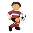 thumbnail image 6 of Ornaments by Elves Personalized Brunette Boy Soccer Player in Red Uniform Ornament 2024 .25lbs, 6 of 10
