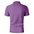 thumbnail image 4 of Fnnxeal Mens Polo Shirts Short Sleeve Graphic Collared Summer Casual Golf Polo Purple Shirts for Men Size S, 4 of 7
