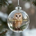 thumbnail image 1 of mfyjkho Colgante de bola de copo de nieve con diseño de pájaro, adorno navideño de vidrio para decorar el árbol de Navidad, 1 unidad, 1 of 1