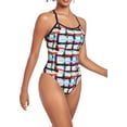thumbnail image 2 of Adoretex Printed One Piece Thin Strap Athletic Swimsuit, Team or Practice Swimwear for Girls and Women (FN051) - Rainbow - 30, 2 of 6