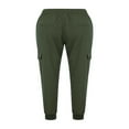 thumbnail image 3 of Pantalon Cargo Jogger pour Femmes Taille Haute à Cordon de Serrage avec Poches Coupe Ajustée Randonnée Entraînement Gris, 3 of 6
