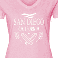 thumbnail image 4 of Inktastic San Diego California Cute Surfing Women's V-Neck T-Shirt, 4 of 5