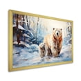 thumbnail image 2 of Designart "Starlit Bond of Polar Bears I" Animals Framed Wall Art Decor - Modern Farmhouse Blue Bear Entryway Framed Wall Art, 2 of 6