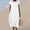 White, variant on Ynynloco Summer Dress for Women Crew Neck Short Sleeve Solid Basic Open Neckline T-Shirts Casual Midi Dresses with Pockets