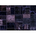thumbnail image 1 of Ahgly Company Indoor Rectangle Patchwork Blue Transitional Area Rugs, 5' x 8', 1 of 4