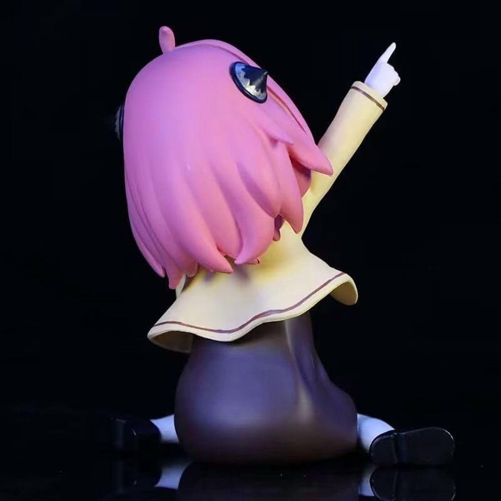 Newly Anya Figure Kneeling Replacement Face Anya Forger Anime Figures 12cm/4.7inch PVC Characters Collectible Souvenirs Gifts