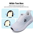 thumbnail image 2 of HI HATIDE Wide Toe Box Shoes Women Arch Support Walking Shoes for Plantar Fasciitis Wide Width Orthotic Tennis Sneakers, 2 of 7
