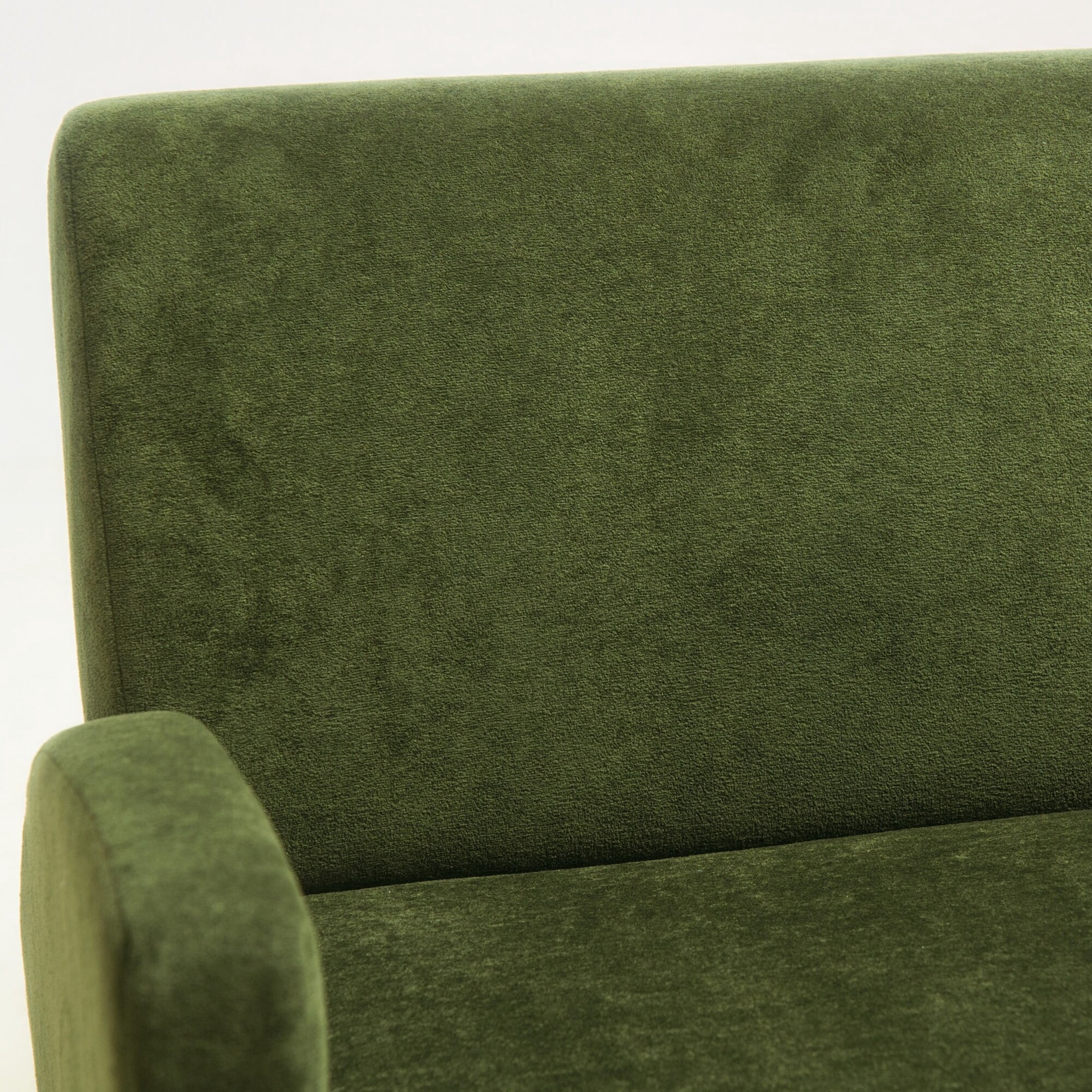 Noble House Jordon 28" Velvet Upholstered Accent Lounge Chair with Birch Legs, for Living Room, Dark Green