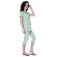 thumbnail image 3 of Moomaya Printed CottonNightwearSet For Womens Top & Capri Pant 2 Piece Sleepwear, 3 of 5