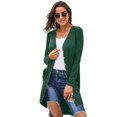 thumbnail image 1 of U.Vomade Women's Mid-Sleeve Solid Button-Down Long Knit Cardigan Sweater Jacket, 1 of 2
