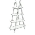 thumbnail image 2 of Clearance! Solid bamboo wood oxford “A”frame ladder display bookshelf, 2 of 8