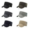thumbnail image 4 of Qarigey Gorra de béisbol ajustable para exteriores, sombrero de malla plana transpirable, sombreros para el sol para hombres Sombreros ejercito verde Qarigey  PS2962-02, 4 of 6