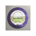thumbnail image 3 of DecorShore 24" Round Mosaic Wall Mirror in Ultra Violet - Purple Decorative Wall Mirror, 3 of 7