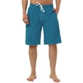 thumbnail image 1 of Pantalones cortos de verano para hombres INSPIRE CHIC para el Día del Padre, con cordón elástico en la cintura, sólidos, para la playa, pantalones de baño de 30 pulgadas, color azul, 1 of 6