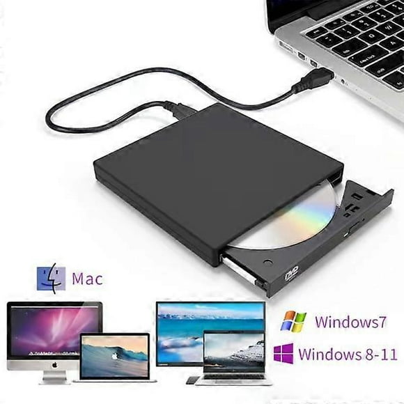 External Blu-ray DVD Drive 3D, USB 3.0 and Type-C Blu-ray CD DVD Reader Slim Optical Portable