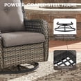 thumbnail image 5 of Gymojoy Patio Furniture Wicker Swivel Rocking Glider Chair High Back Outdoor Rattan Rocker Set of 2 for Porch Backyard, 5 of 9