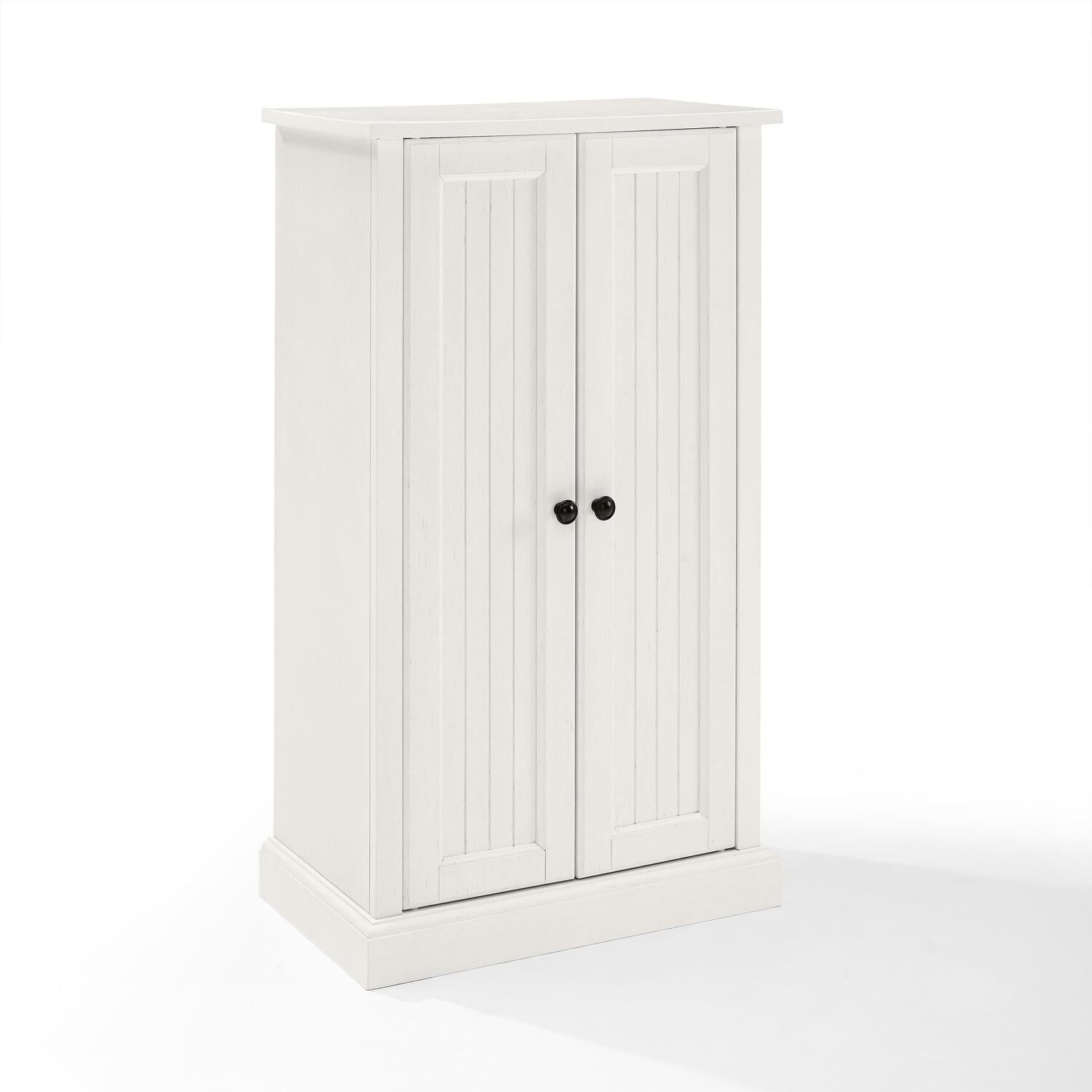 Topeakmart Bathroom Floor Storage Cabinet with Single Door and Adjustable Shelf White Finish Wood