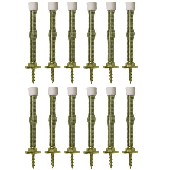 Wideskall 12 Packs Spring Door Stopper Spring Door Stop, Brass
