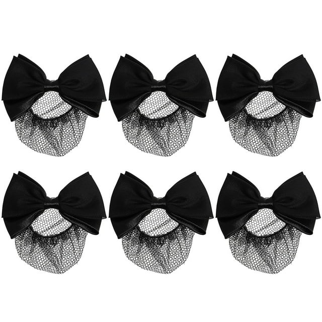 SHISUYAN 6 Pcs Filet pour Chignon Nœud Couvre-Chignon Filet de Ballet Professionnel pour Femmes Filets pour Cheveux