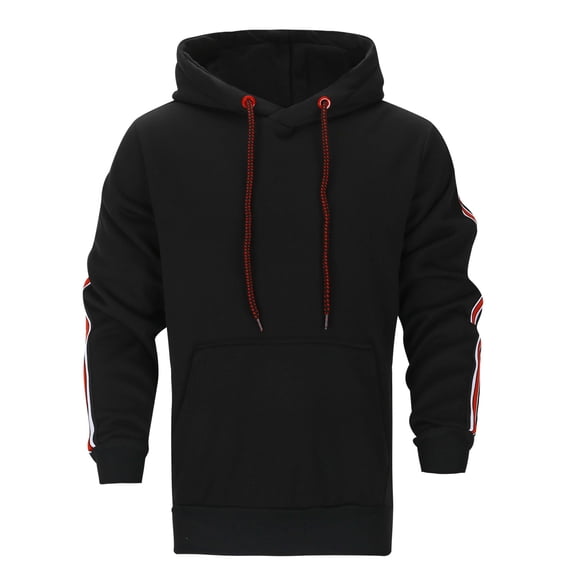 CONZONE Mens Casual Hoodies Long Sleeve Pullover Hoodie for Men Patchwork Color Hooded Sweatshirts With Pocket