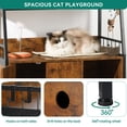 thumbnail image 5 of Dextrus Large Hidden Cat Litter Box Enclosure Furniture with Shelf & Double Doors, Wooden Sturdy Cat Washroom Storage with 4 Hooks, Indoor Cat House Furniture for Most Litter Boxes, Vintage Brown, 5 of 8