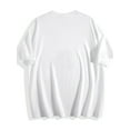thumbnail image 2 of Women's White Cotton T-Shirt with Chic Straw Hat & Red Lips Print - Loose Fit Round Neck Short Sleeve Casual Top for Summer Parties & Daily Wear, Ladies T Shirts, Breathable Fabric, Weekend Style, 2 of 10