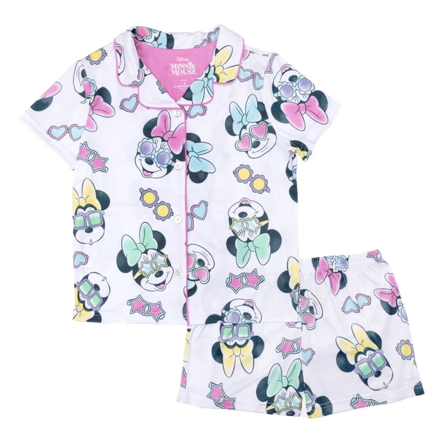 Conjunto de pijama Disney SUNSHINE MINNIE Button Down para niñas 3T
