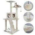 52" Cat Tree MultiLevel Kitten Tower Pet Condo Furniture House Sisal Scratching