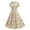 Yellow, variant on Vintage Floral Midi Dress for Women 1950s Style Short Sleeve A-Line Swing Dress Summer Elegant Fit and Flare Dress