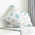 thumbnail image 3 of Christmas Snowflakes Pillow Covers 26x26 Inch Decorative Throw Pillow Cover, Winter Xmas Snow Yellow Teal Blue Sofa Pillowcases Accent Cushion Case Home Decor Bedroom Living Room, 3 of 6