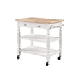 thumbnail image 1 of Linon Ridgeway Wood Kitchen Cart in White, 1 of 10