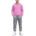 thumbnail image 3 of Two Piece Lounge Sets for Boys Long Sleeve Hooded Pullover Sweatshirt and Jogger Pants with Pockets Matching Sets Fall Winter Outfits, 3 of 10