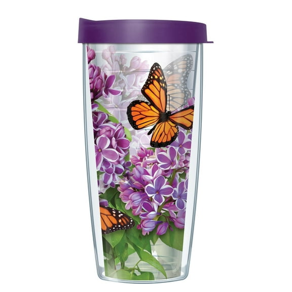 Monarch Butterfly Insulated Tumbler with Travel Lid
