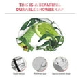 thumbnail image 5 of Easygdp Watercolor Green Tropical Shower Caps for Women, Double Waterproof Layers Shower Cap, Quick Drying Bath Hair Cap Reusable, 5 of 9