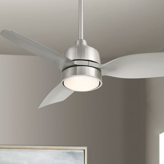Casa Vieja 36" Verdin Modern Indoor Outdoor Ceiling Fan 3 Blade LED Light Remote Control Brushed Nickel Finish Bedroom Damp Rated