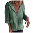 thumbnail image 1 of HBFAGFB Womens Cardigan Plus Size Lapel Button Down Jacket Simple and Versatile Daily Wear Green Size XXXXXL, 1 of 8