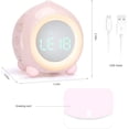 thumbnail image 2 of Reloj despertador digital LED para niños con luz, luz nocturna inteligente USB, música y calendario iluminado para niñas, niños y bebés. Ayuda a los niños a dormir., 2 of 5