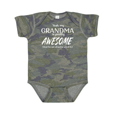 

Inktastic Yeah My Grandma is Pretty Awesome Boys or Girls Baby Bodysuit