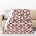 thumbnail image 1 of XMXT Throw Blankets, Heart Pet Paw Print Bed Blanket for Bedroom Sofa, 50 x 70 inches Multicolor, 1 of 9