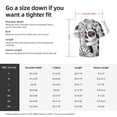 thumbnail image 7 of Fotbe Floral Sugar Skull Portrait print Short Sleeve Button Down Shirts for Men Casual Summer Beach Wrinkle Free Shirt-4X-Large, 7 of 7