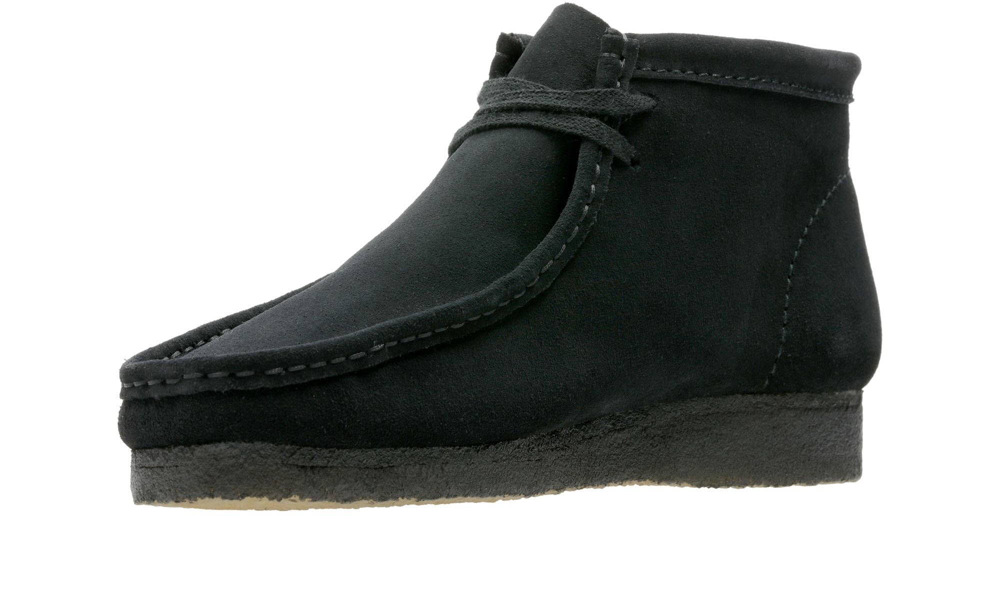 Clarks 26155515: Men's Wallabee Boot Chukka, Black Suede - Walmart.com