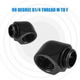 thumbnail image 3 of 90 Degree Fitting Adapter  Water Cooling G1/4 Thread PC System 2 Pcs, 3 of 7