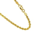 thumbnail image 3 of JewelStop 14K Yellow Gold 30in 2.5mm Solid Rope Chain with Lobster Clasp, 3 of 5