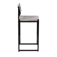 thumbnail image 6 of Metal Bar Stools Set of 2, Counter Height Stools with Rattan Woven Seat, Bar Stool Chairs with Footrest for Kitchen Island, Dining Room, 220LBS Weight Capacity, Grey, 6 of 9