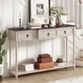 thumbnail image 2 of Console Table 52in Wood Sofa Table Entryway Table with Drawers(Beige), 2 of 7
