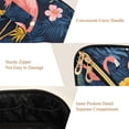 thumbnail image 5 of FORMRS Makeup Bag Travel Cosmetic Organizer for Women Fold Flat Zipper Pouch with Handle, Floral Flamingo, 5 of 8