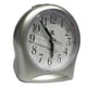 thumbnail image 5 of Reloj despertador analógico luminoso, silencioso, sin tictac, reloj de mesita de noche con dígitos grandes Plata, 5 of 9